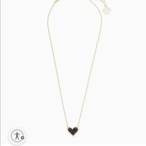 Kendra Scott black heart necklace